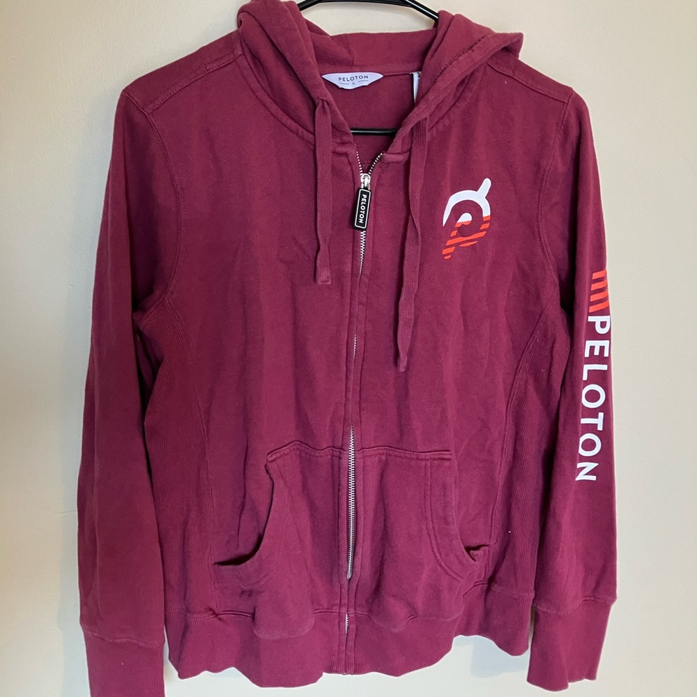 Peloton Cranberry Zip-Up Hoodie